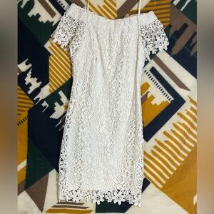 White Lace Dress Strapless Size 12 Wedding Bridal Rehearsal Dinner Graduation